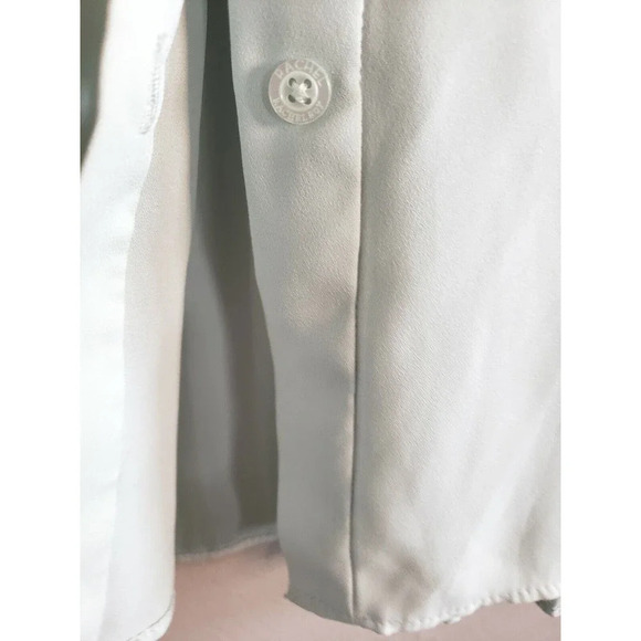Rachel Roy Blouse Women's L Chiffon Green Pastel  Mint  Button Front Lightweight - Picture 5 of 11